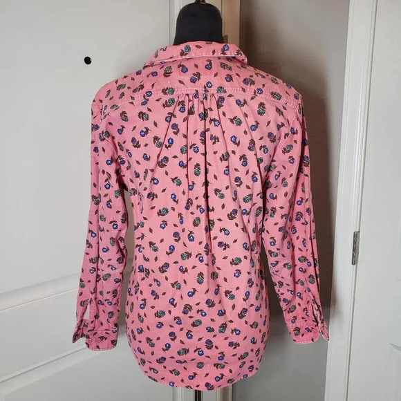 Eddie Bauer Pink Floral Print Women's Long Sleeve 100% Cotton Top Size Small - Picture 6 of 12